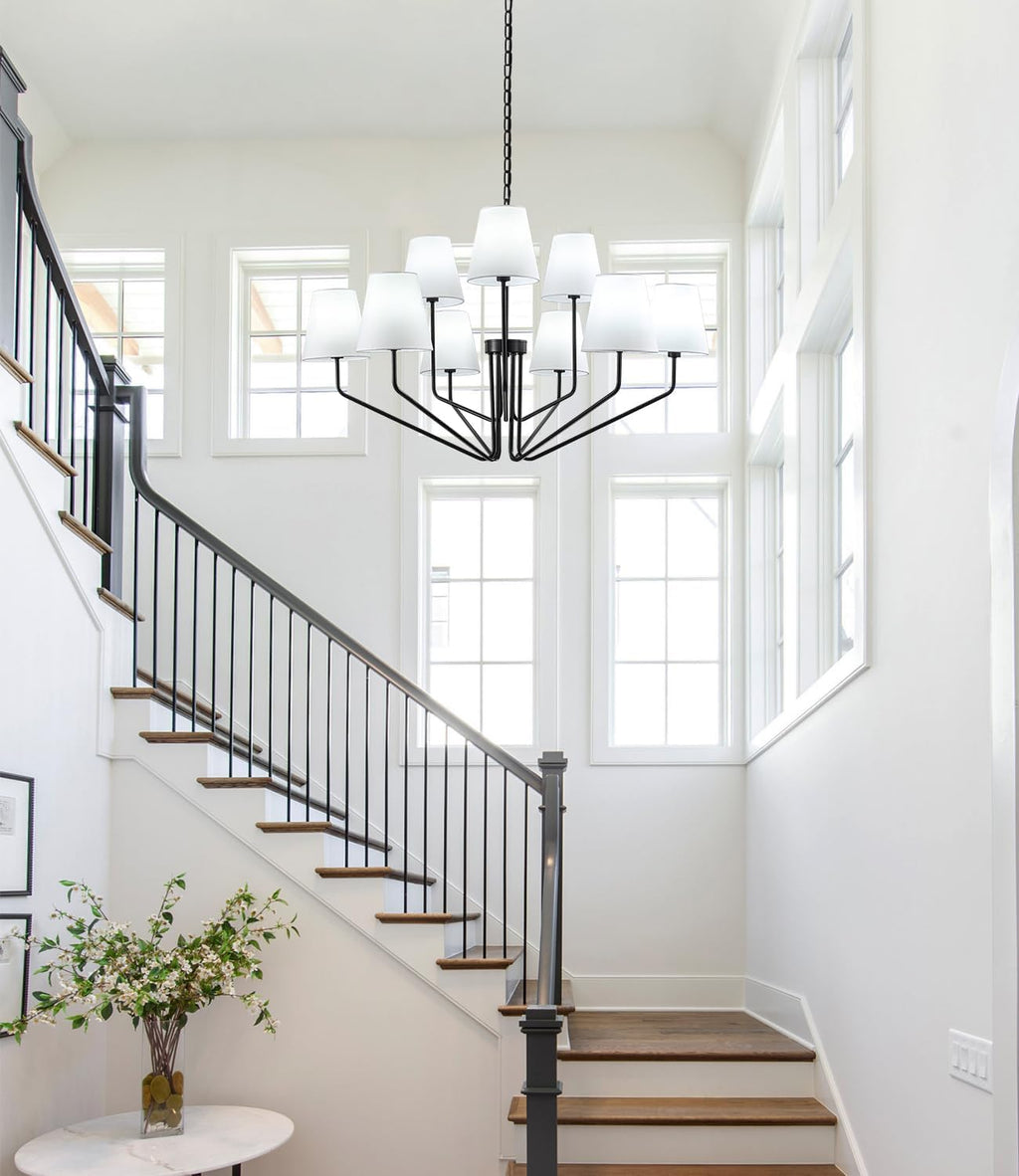 Farmhouse Black Chandelier - View 9