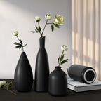 Modern Black Vase Set — Set of 4 - View 4
