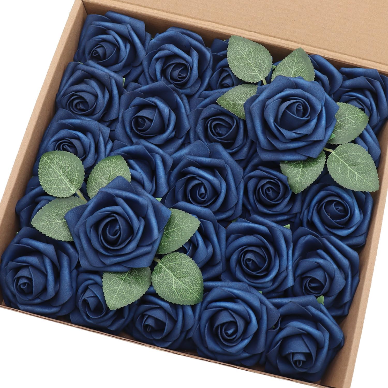 Luxe Blue Artificial Flowers — 3" — Navy Blue