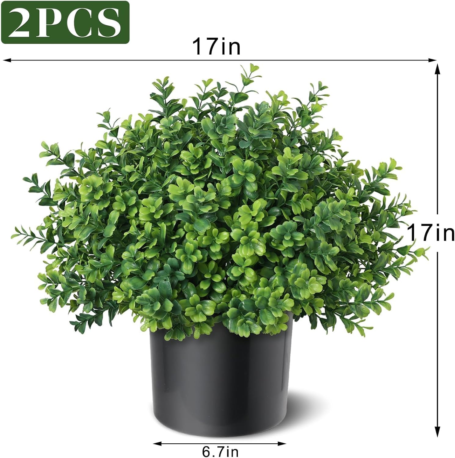 Farmhouse Wood Artificial Plant — Set of 2 - View 5