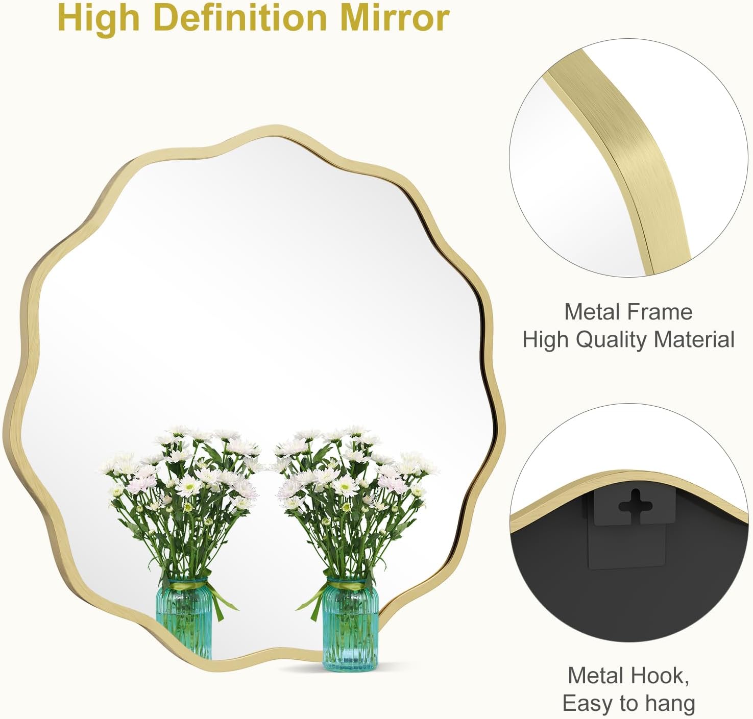 Luxe Black Round Mirror — 24" - View 5