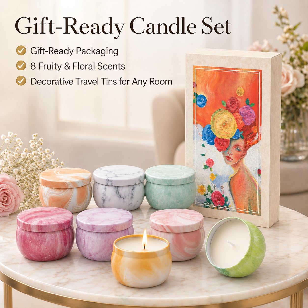 Soy Wax Metal Scented Candle - View 4