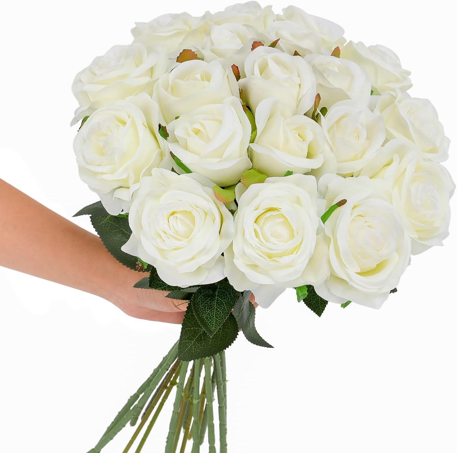 Black Artificial Flowers — White