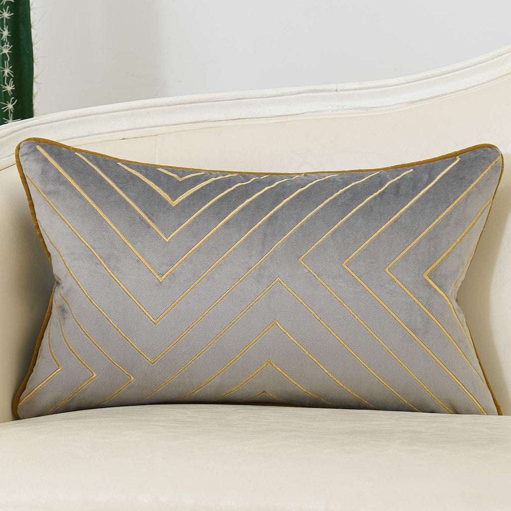 Velvet Luxe Black Throw Pillow Cover — 20" — Grey