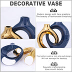 Round Luxe Blue Vase — Set of 2 - View 5