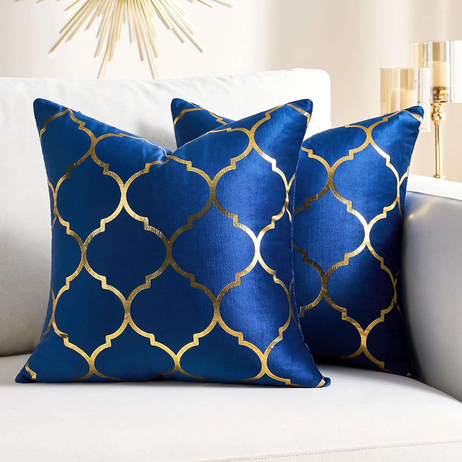 Velvet Boho Black Throw Pillow Cover — 20" — 12" x 12" (Pack of 2)