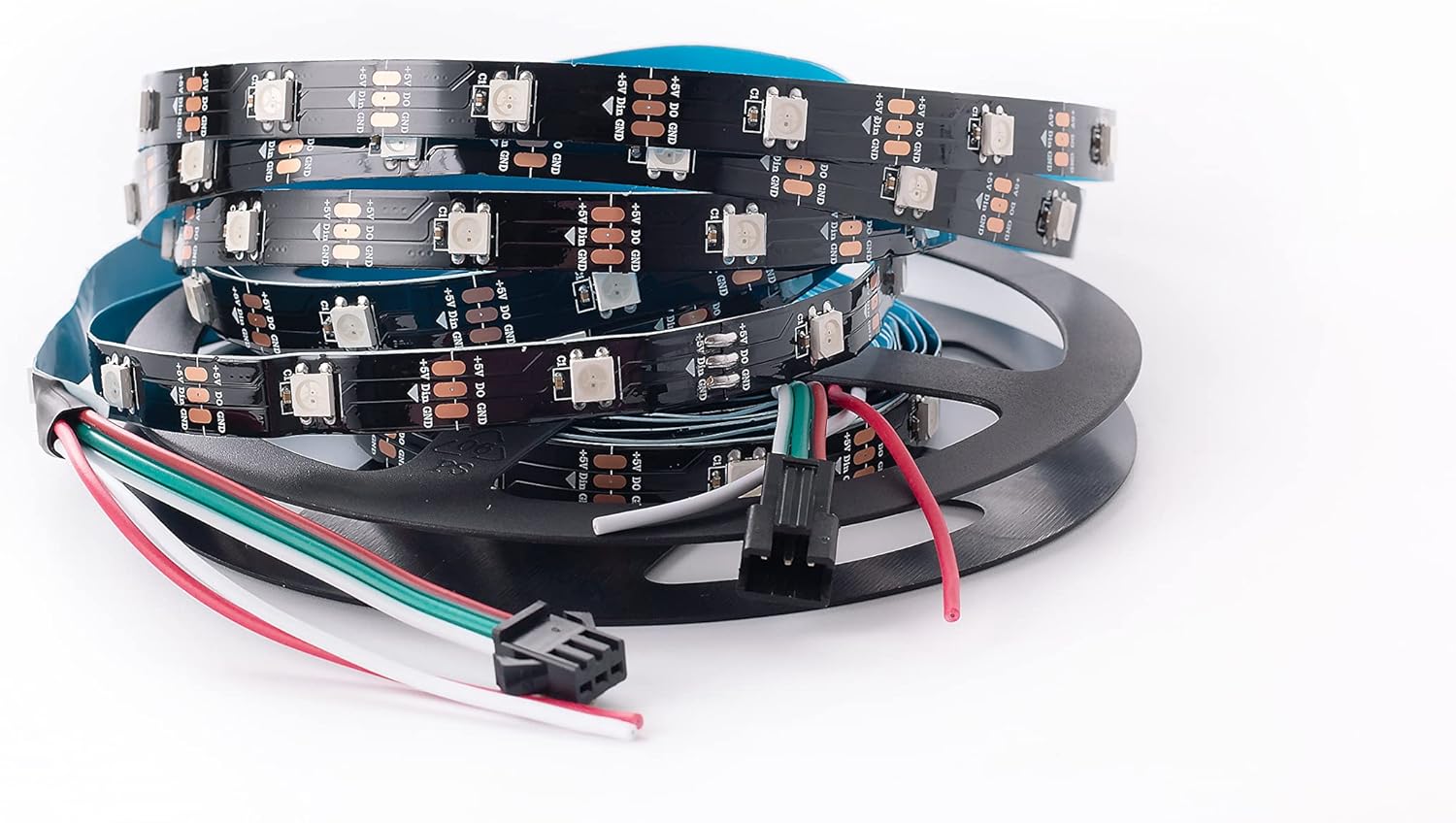 RGB Black LED Strip Light — 16.4FT 150LEDS Non-Waterproof