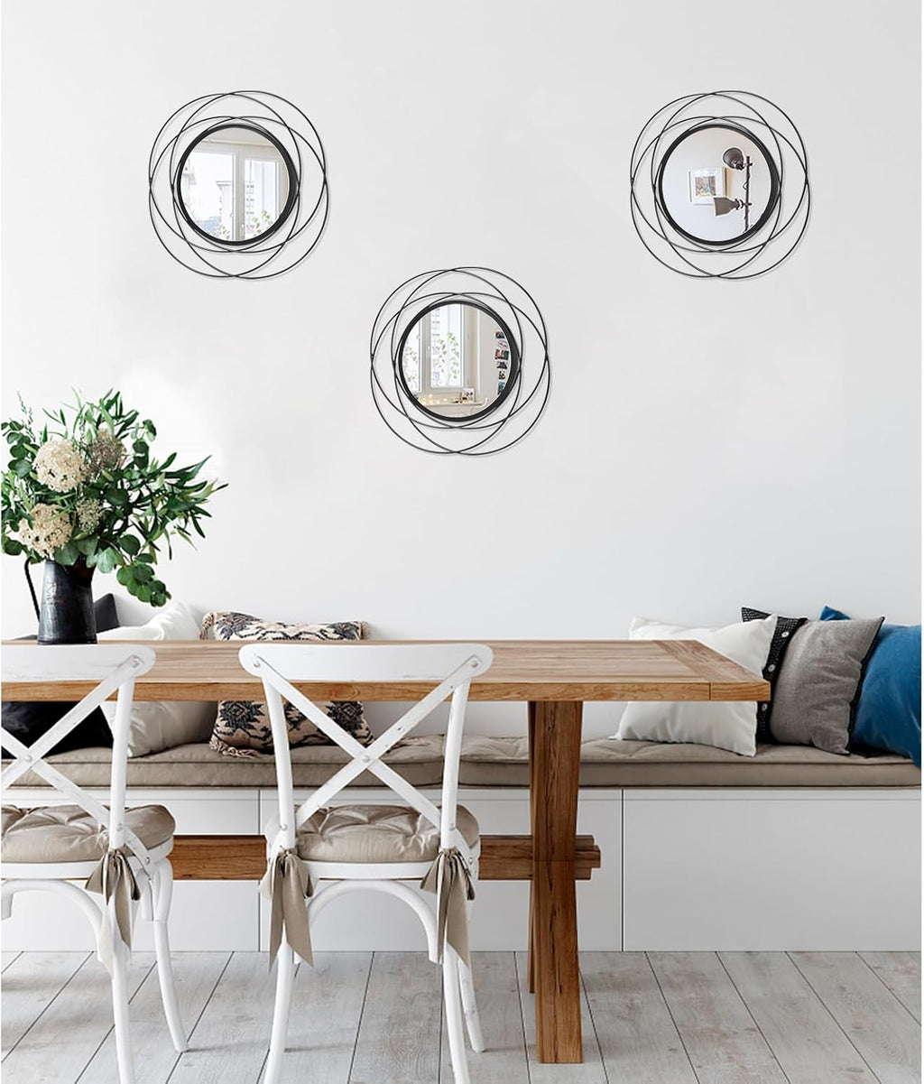 Round Black Wall Mirror — 12" - View 6