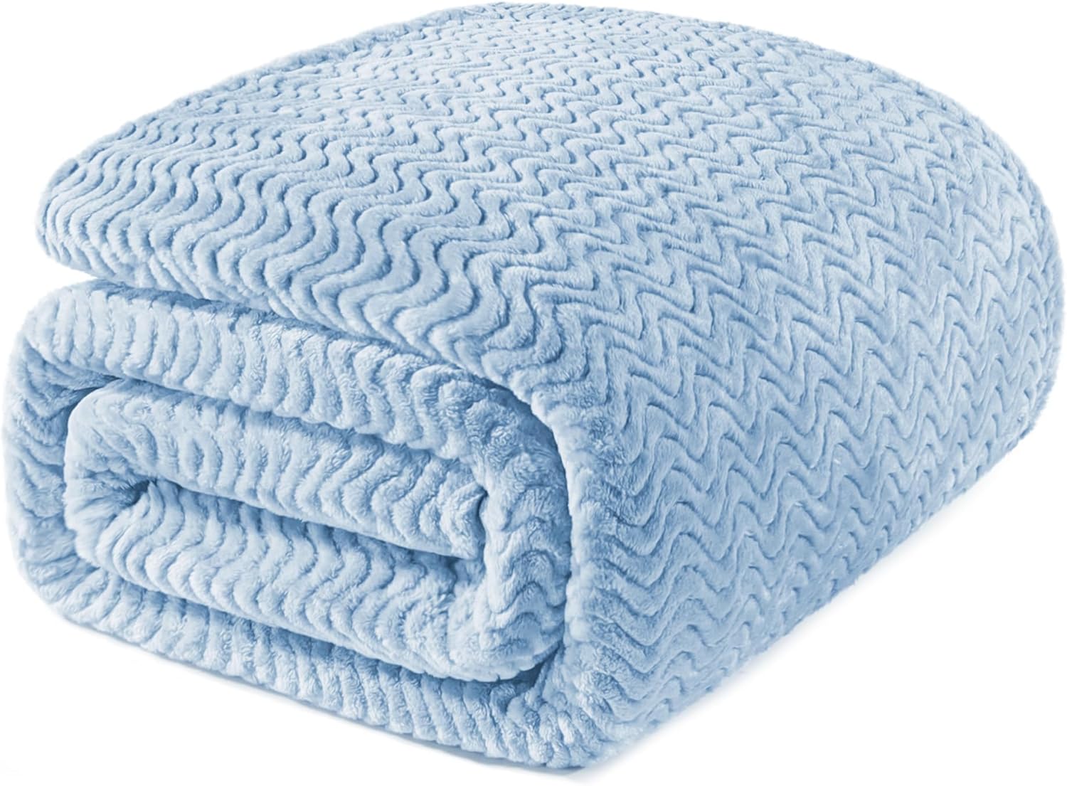Black Throw Pillow — 70" — Light Blue