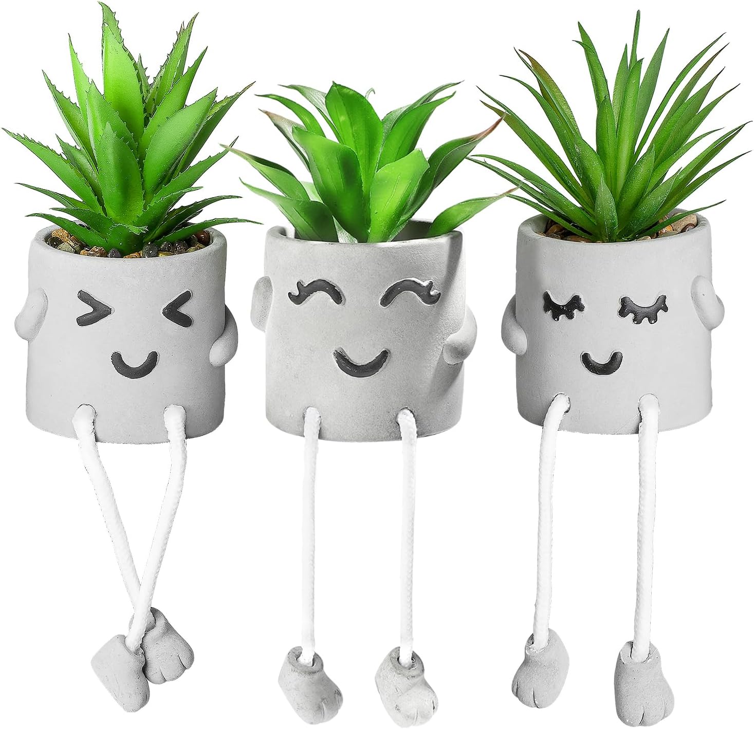 Stone Faux Succulent — 3pcs