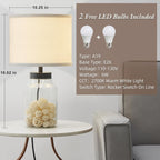 Modern Blue Bedside Lamp - View 4