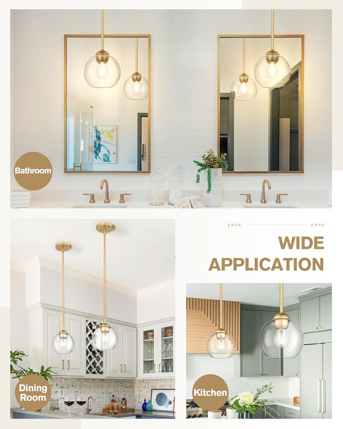 Luxe Black Pendant Light — 1-Light - View 6