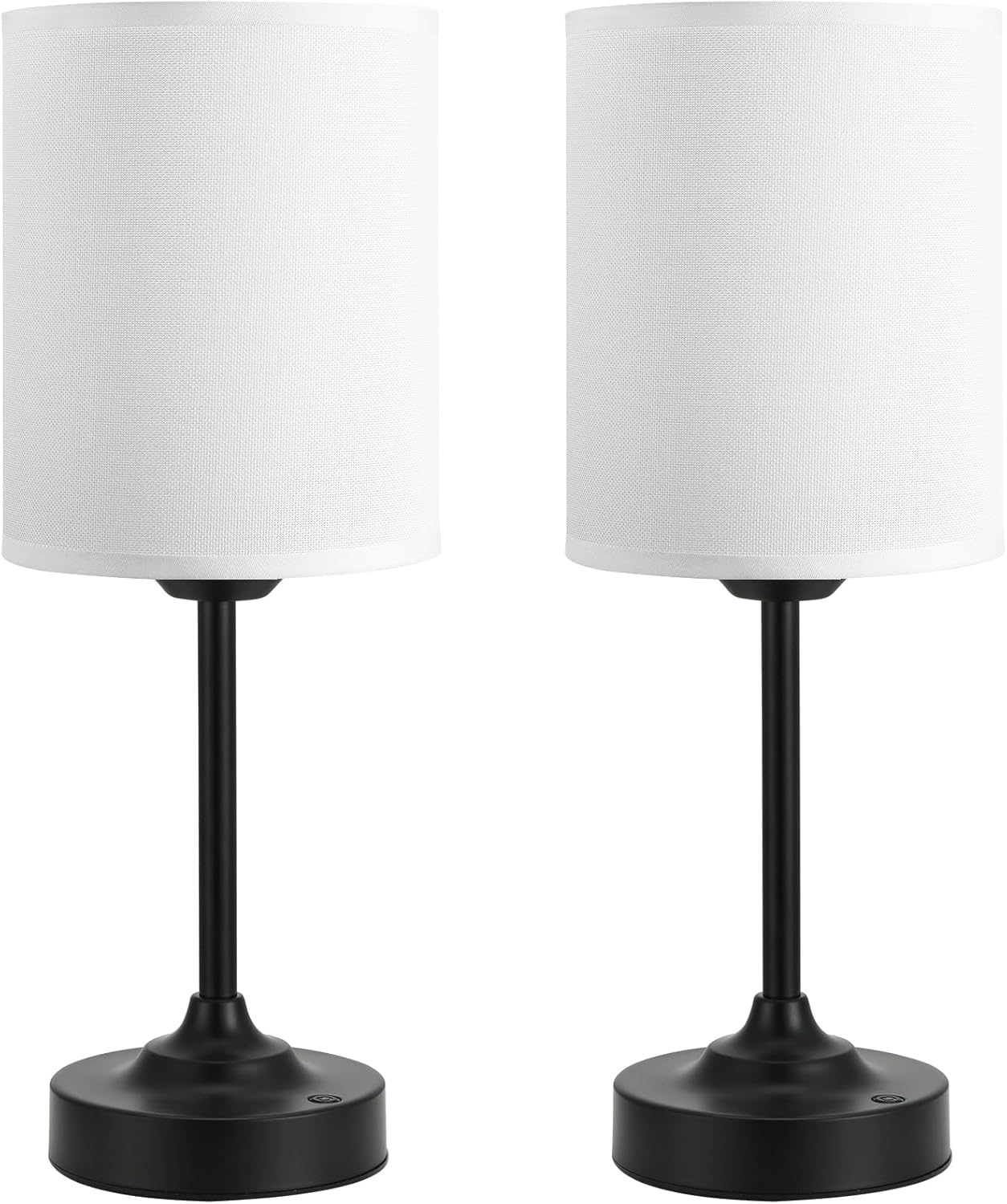 Cordless Luxe Black Table Lamp — White - Black