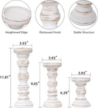 Farmhouse Black Pillar Candle — Set of 3 - View 4