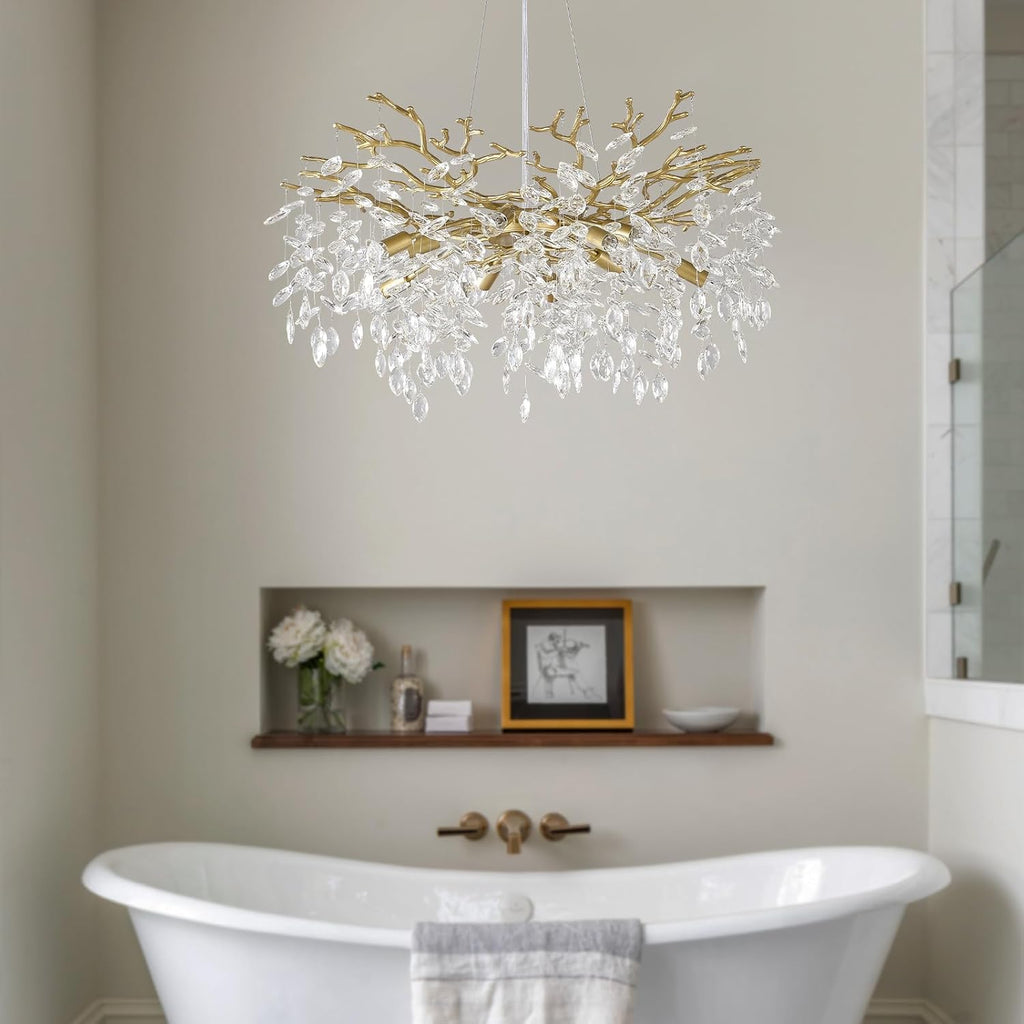 Round Luxe Black Chandelier — 10-Light - View 8