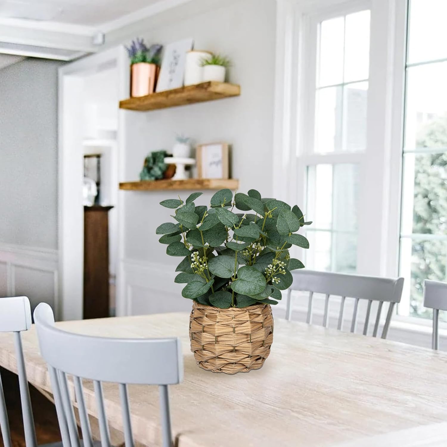 Boho Rattan Artificial Plant — 11" - View 4