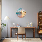 Battery Operated Blue Wall Clock — 12" - View 3