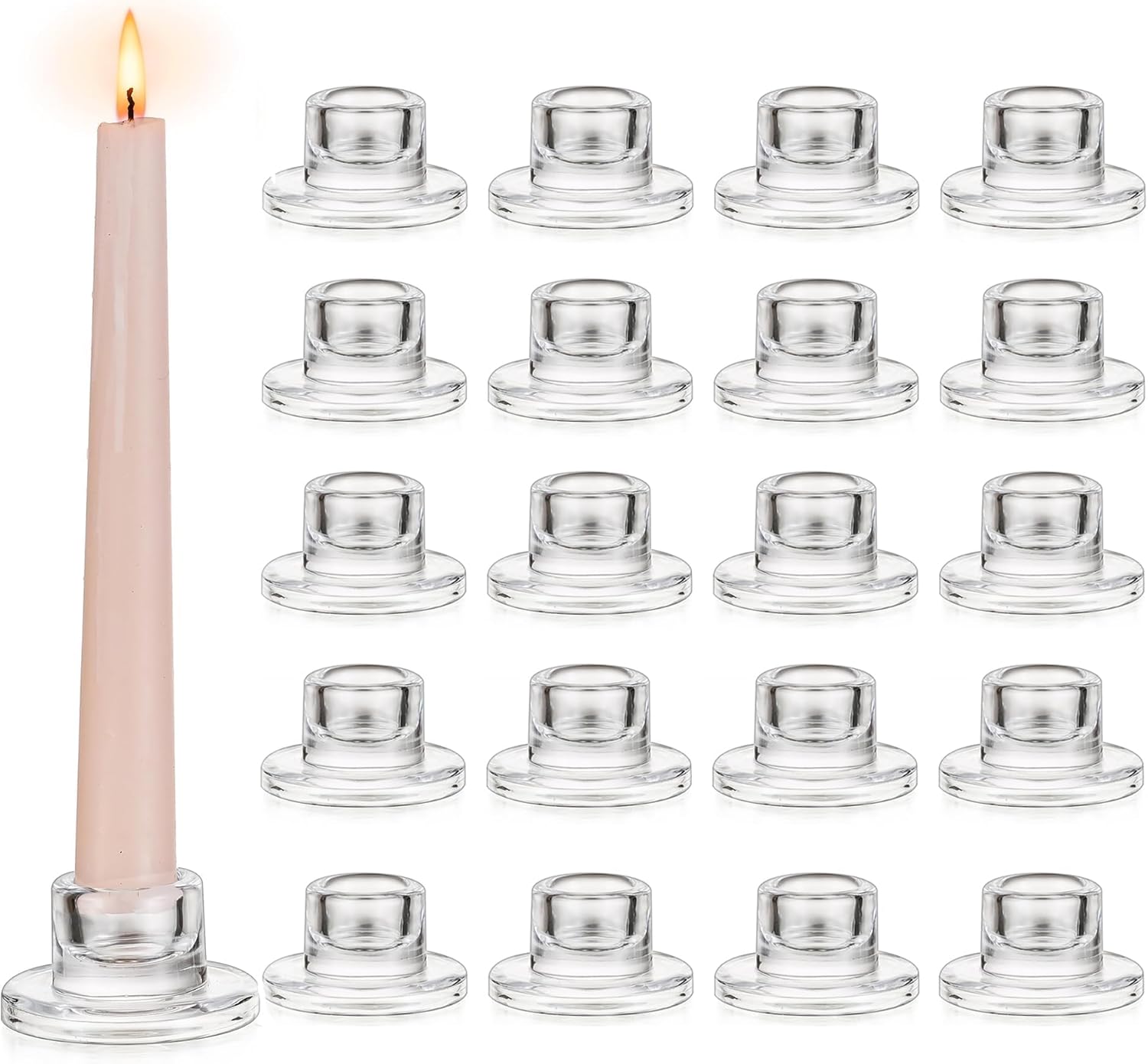 Modern Orange Candle — Clear