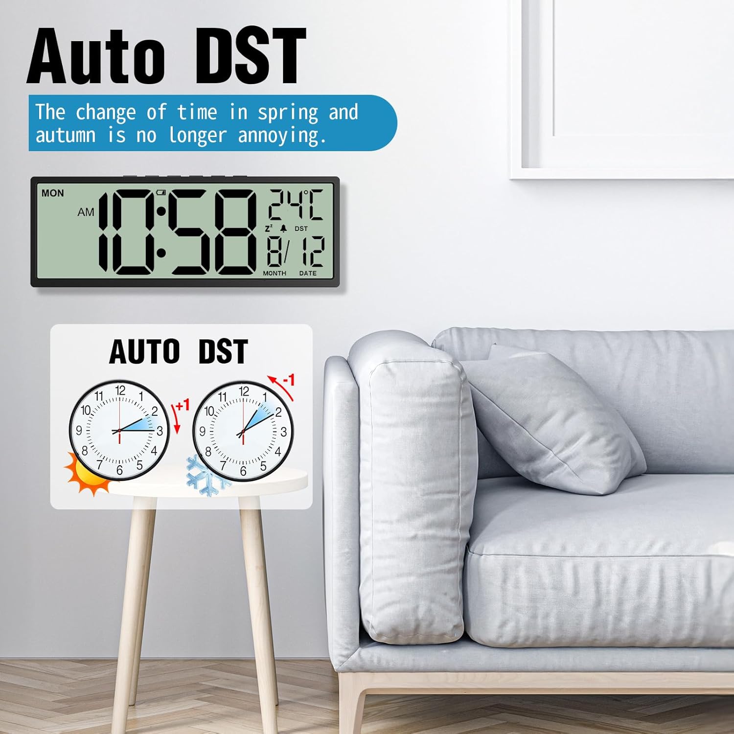 Battery Operated Wall Clock — 14.5" - View 5