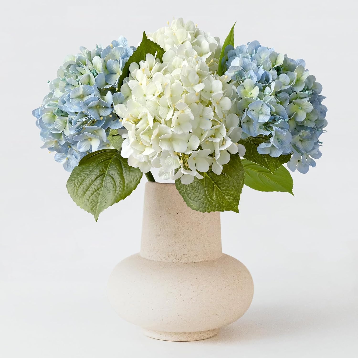 Boho Blue Artificial Flowers — 20" — White/Light Blue