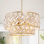 Round Luxe Black Chandelier — 20"