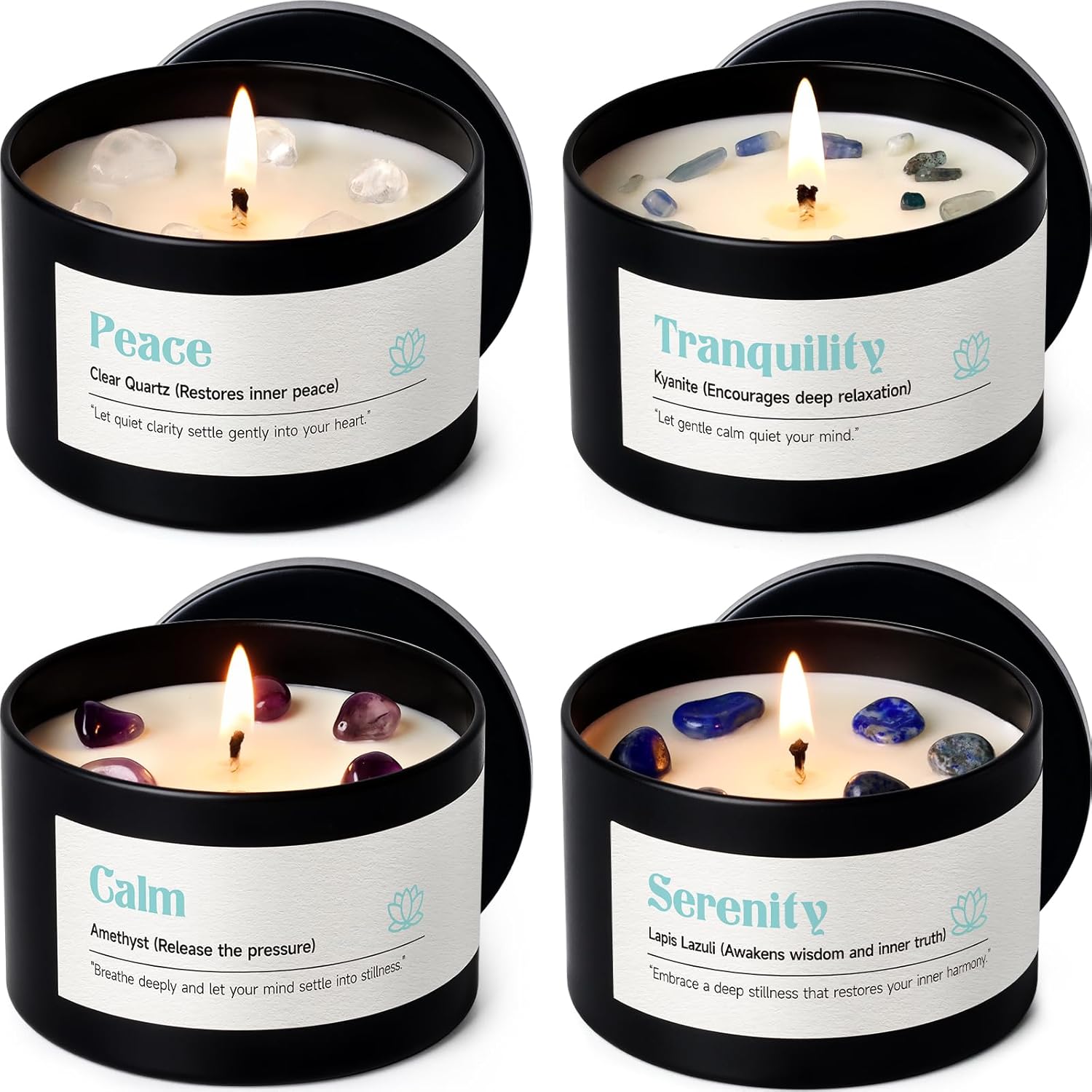 Scented Luxe Metal Candle — Calm Candles Set