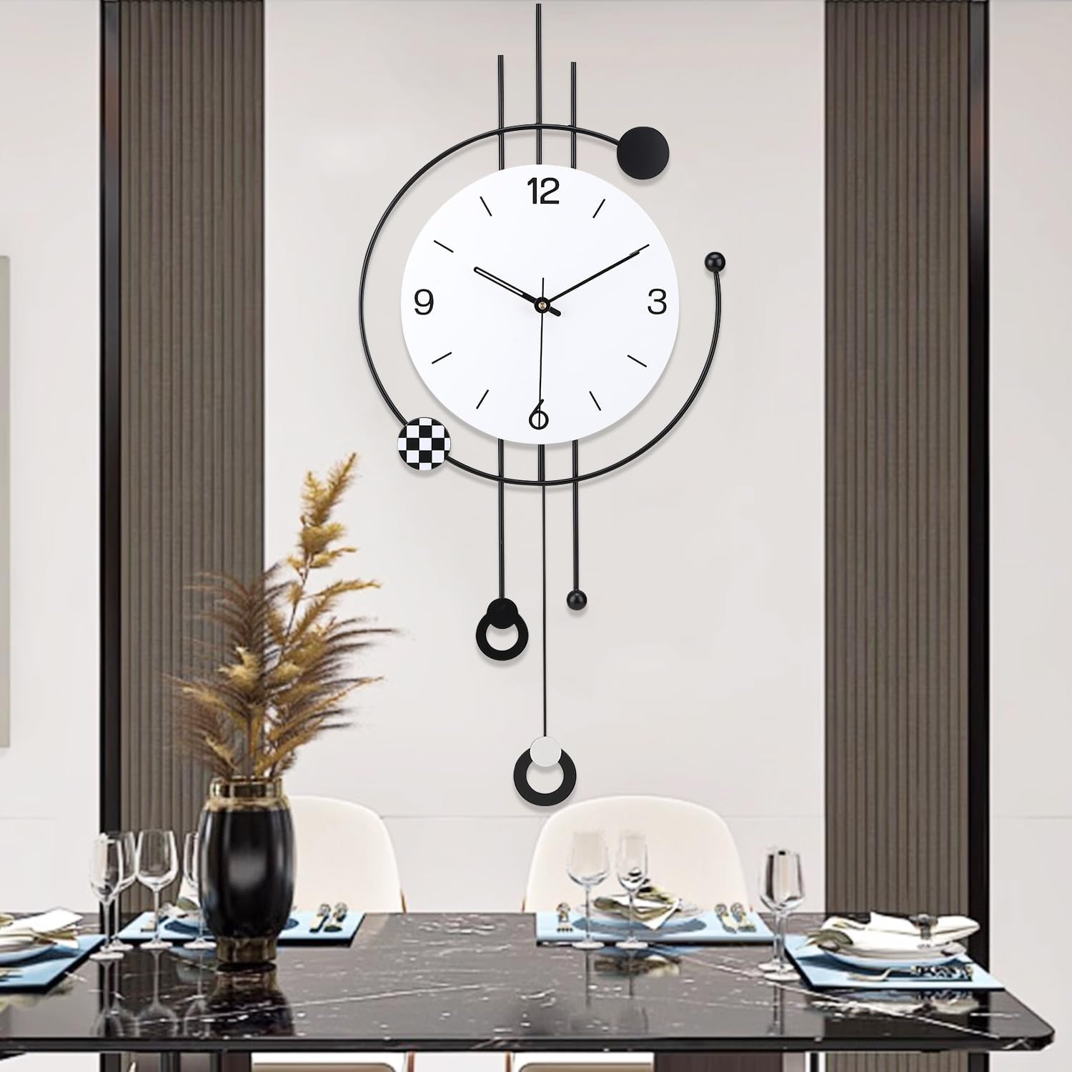 Battery Operated Modern Black Wall Decor — 30" - View 7