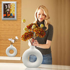 Round Boho Black Flower Vase - View 2