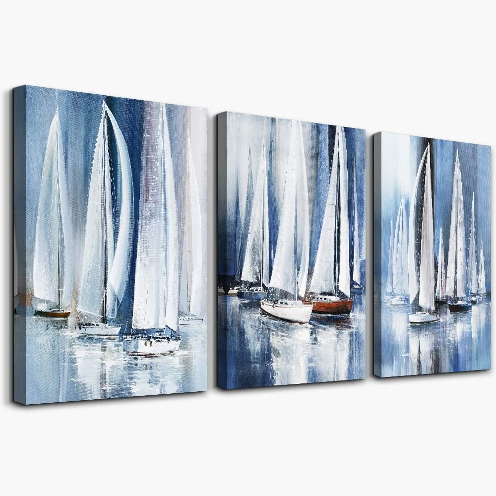 Framed Modern Beige Wall Art — 12" — 20 x 28 in (3 Piece)