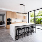 Rectangular Luxe Black Chandelier — 12-Light - View 3