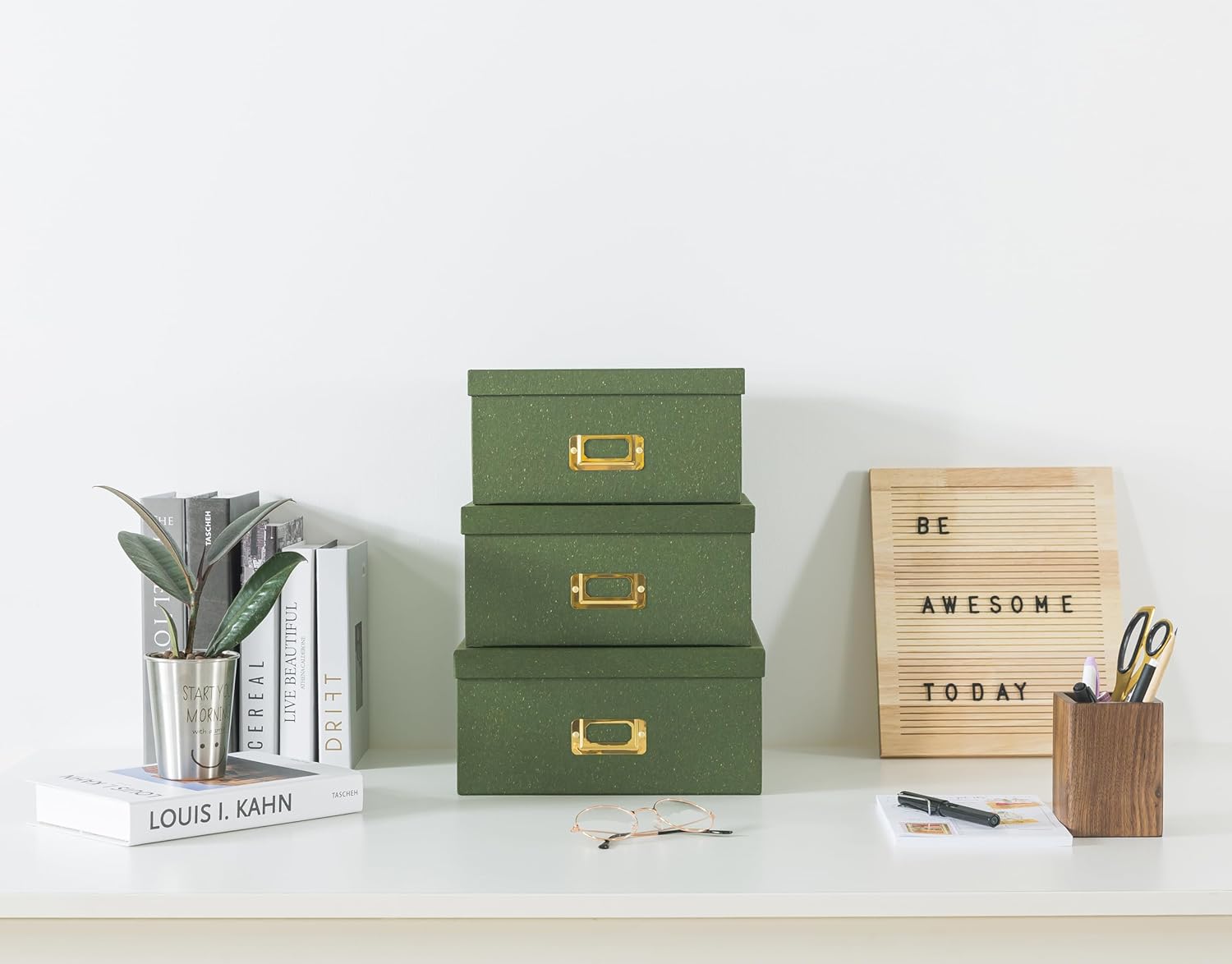 Luxe Green Home Decor — Set of 3 - View 2