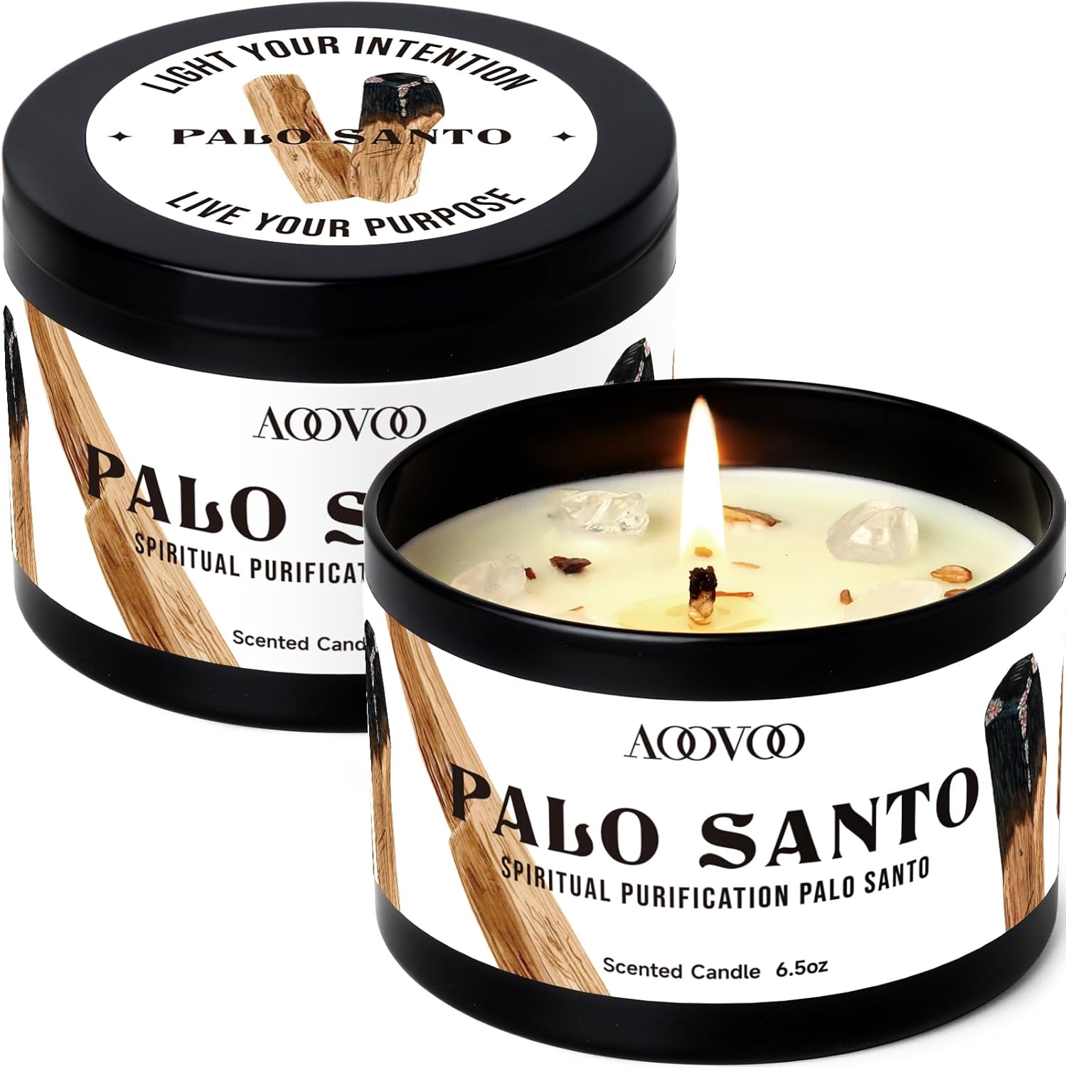 Luxe Metal Candle Set — Crystal Candle
