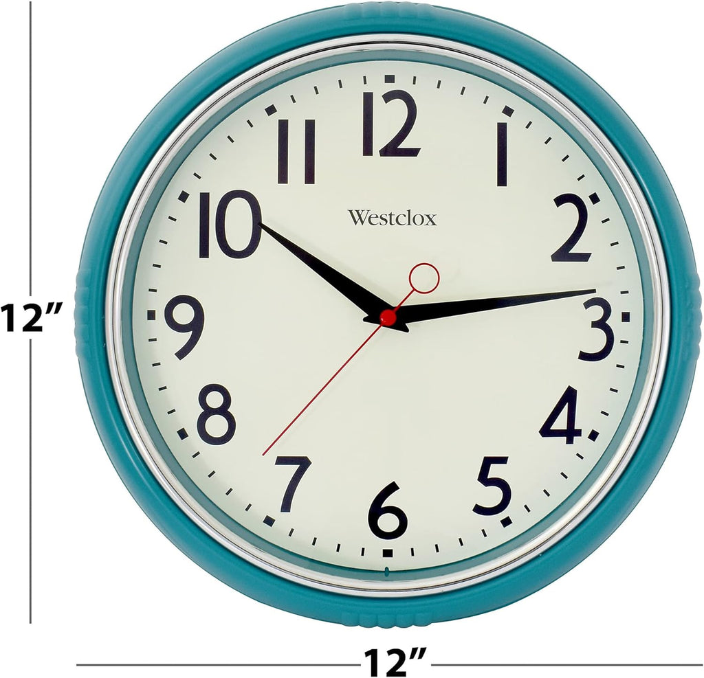 Vintage Mid-Century Black Wall Clock — 12" - View 2
