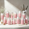 Boho Ceramic Vase — Set of 12 — 12pack pink