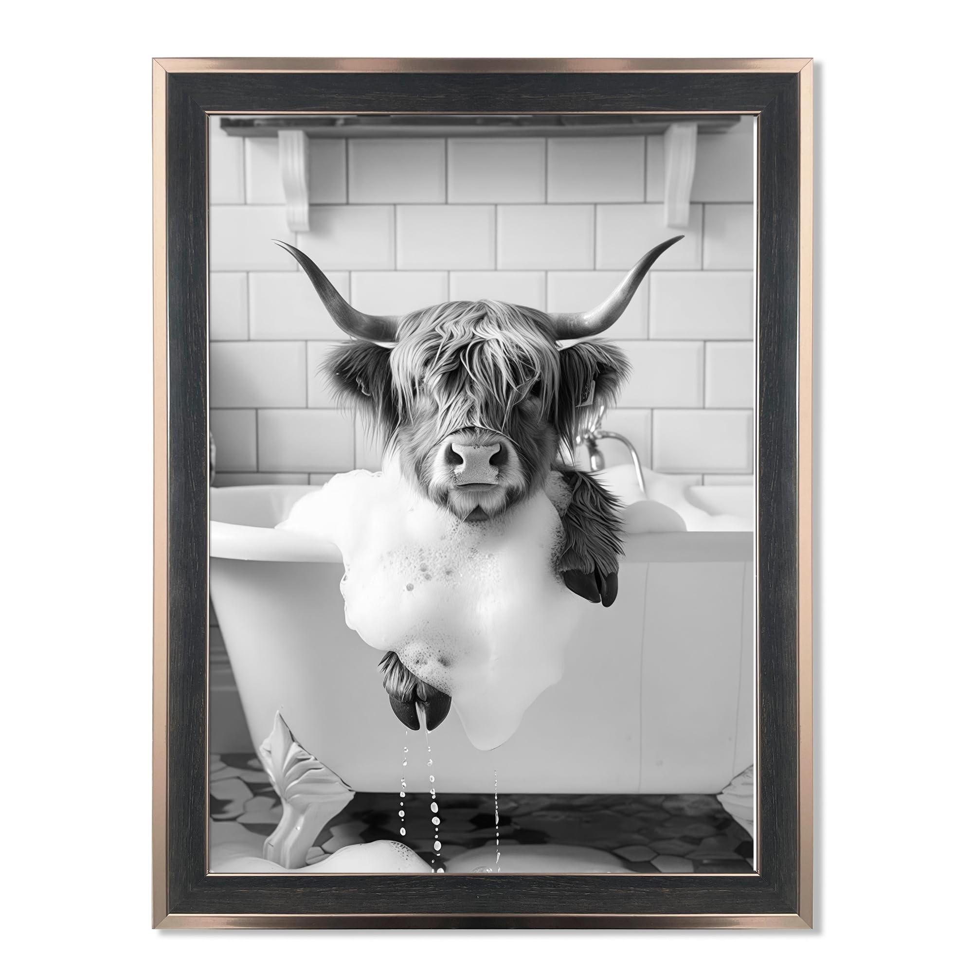Framed Farmhouse Black Wall Decor — 10"