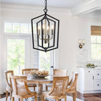 Farmhouse Black Chandelier — 4-Light - View 2