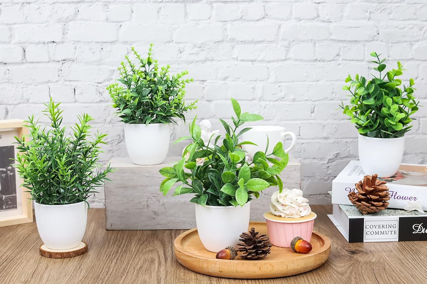 Farmhouse Green Faux Plant - View 4