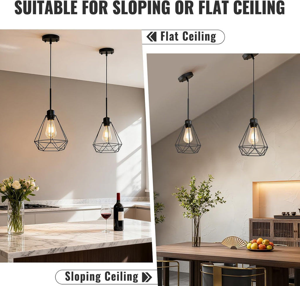 Adjustable Farmhouse Metal Pendant Light — 18" - View 6