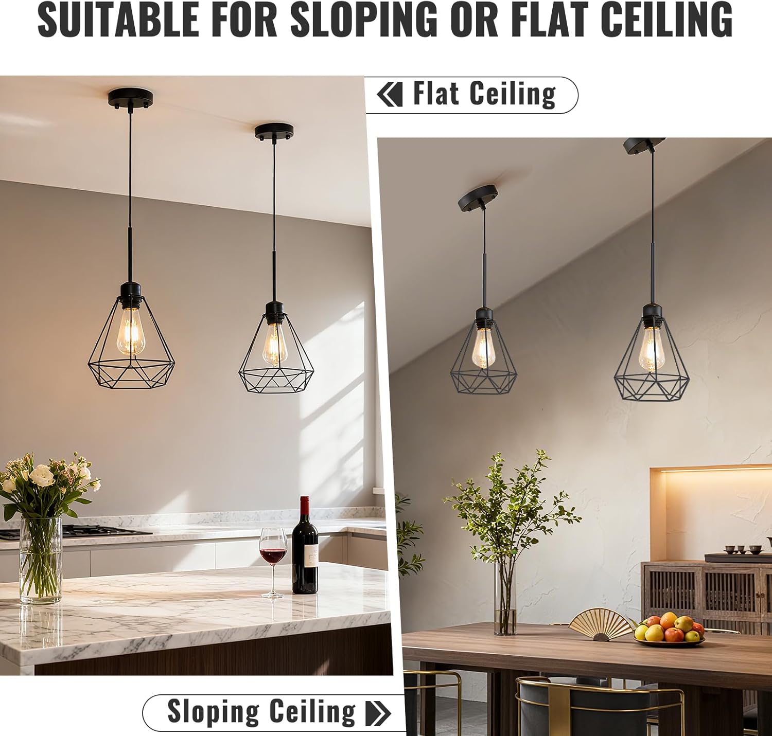 Adjustable Farmhouse Metal Pendant Light — 18" - View 6