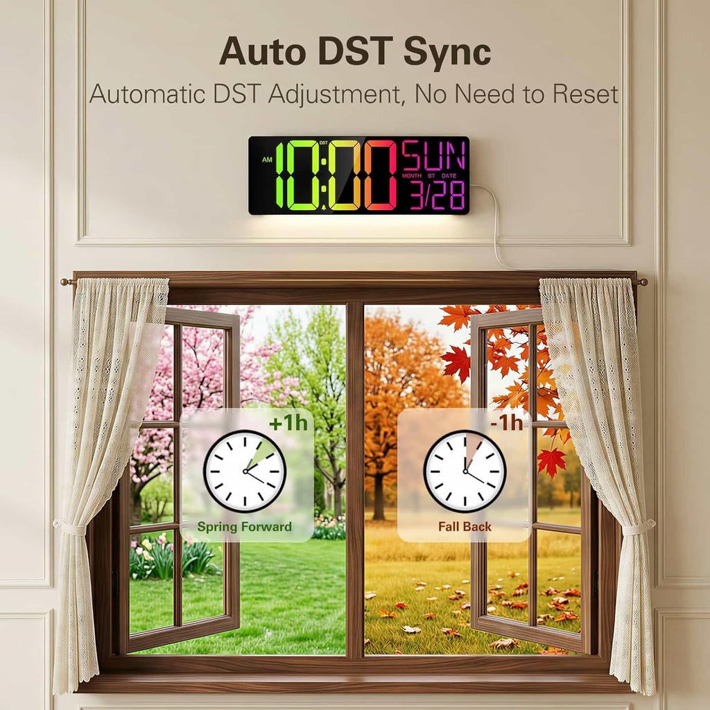 RGB Black Wall Clock — 18" - View 4