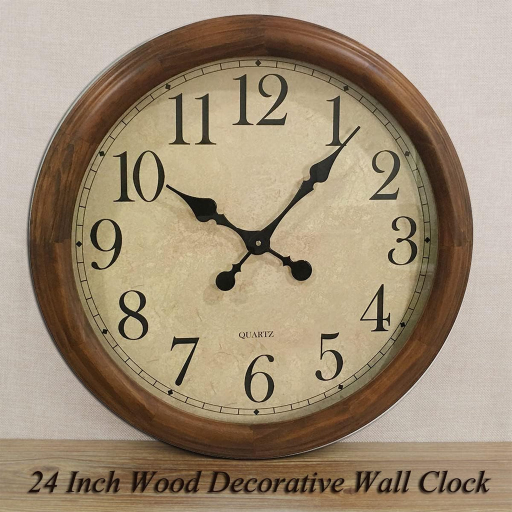Battery Operated Wood Wall Clock - View 5
