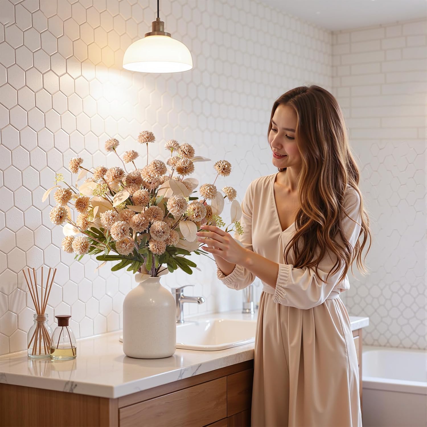 Beige Artificial Flowers - View 5