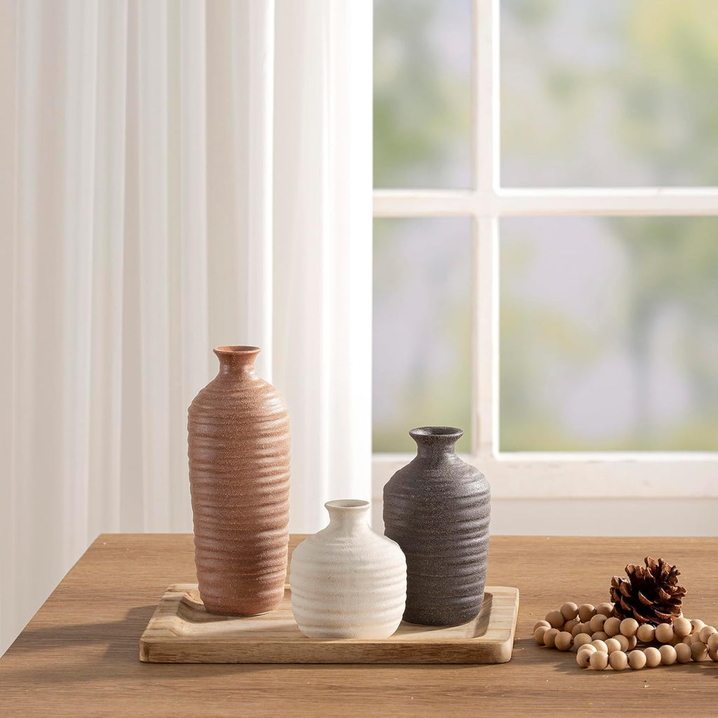 Boho Brown Decorative Vase — Set of 3 - View 6