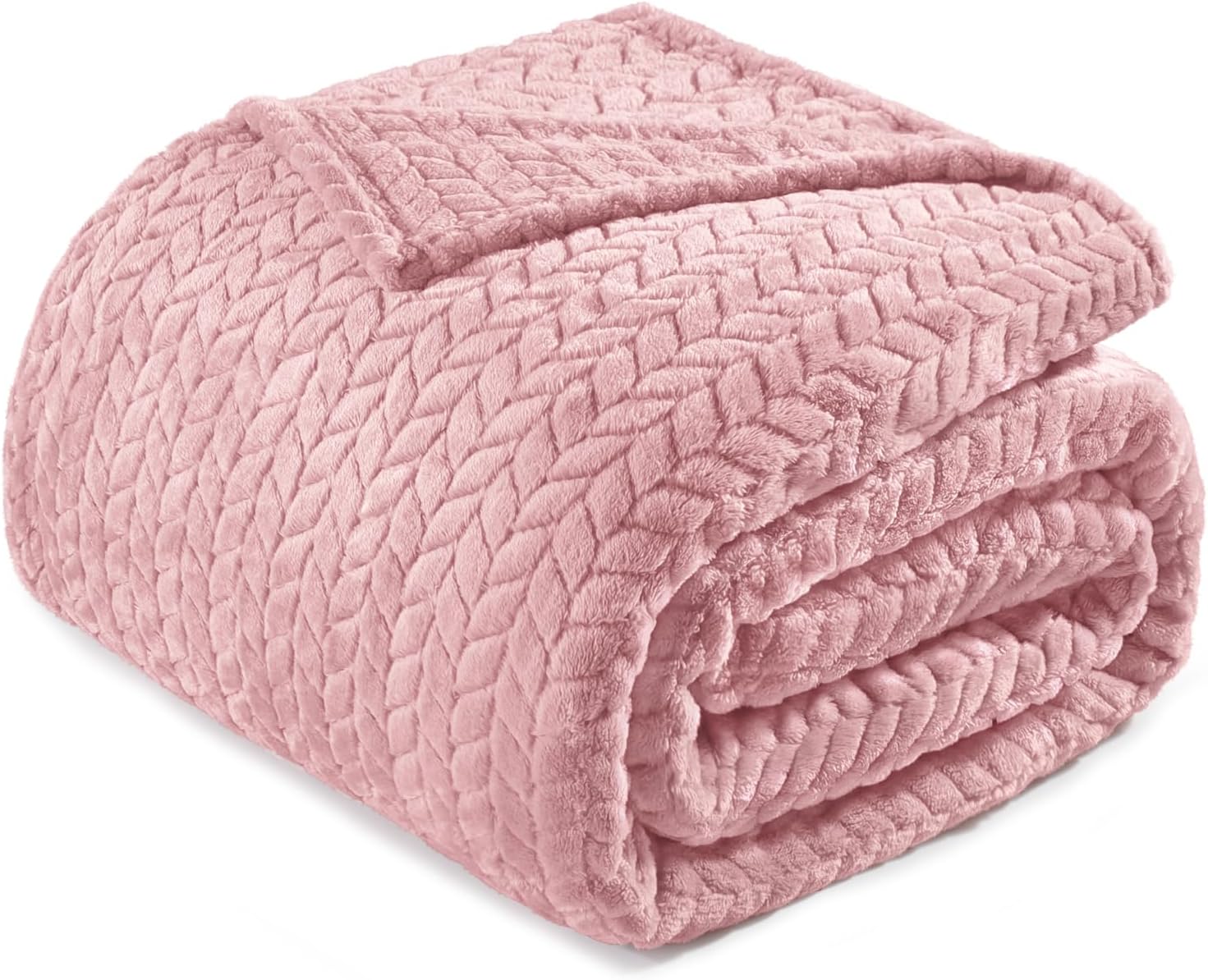 Black Throw Pillow — 70" — Dusty Pink