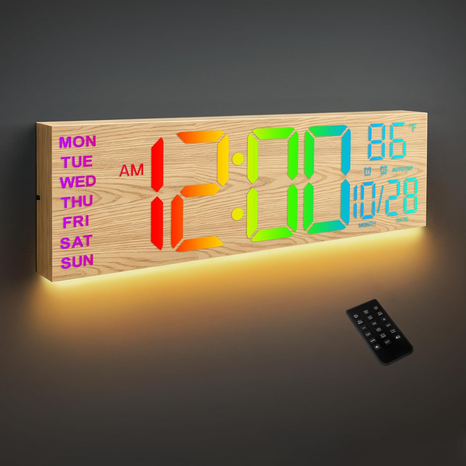 Black Table Lamp — 16.2" — Wood