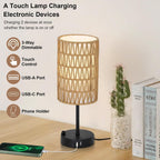 Dimmable Boho Black Desk Lamp - View 3
