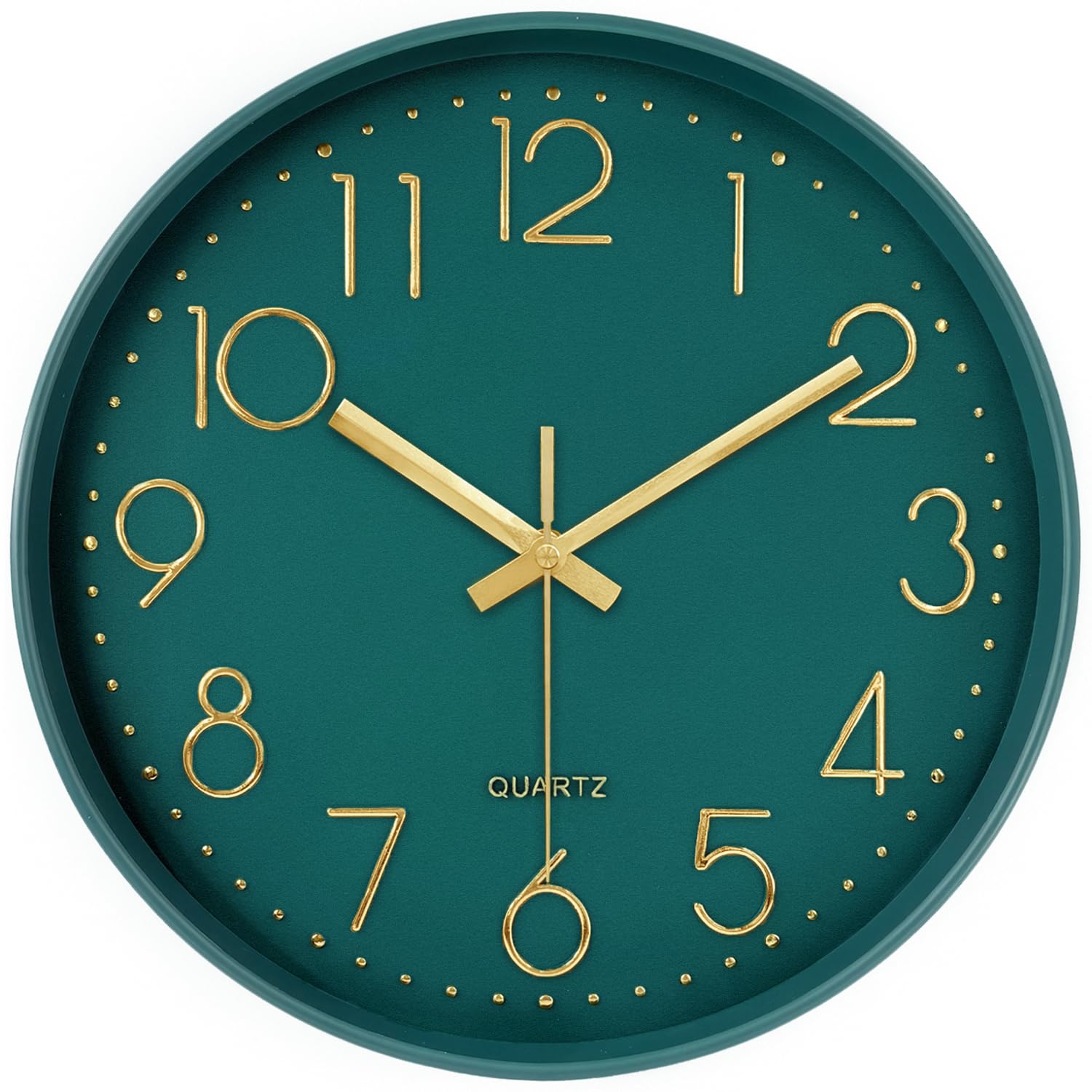 Battery Operated Modern Blue Wall Clock — 12"