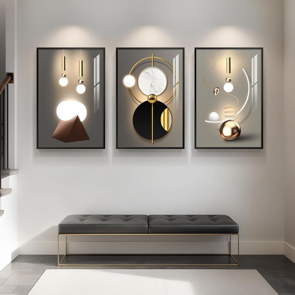 Framed Luxe Black Wall Decor — 36" - View 4