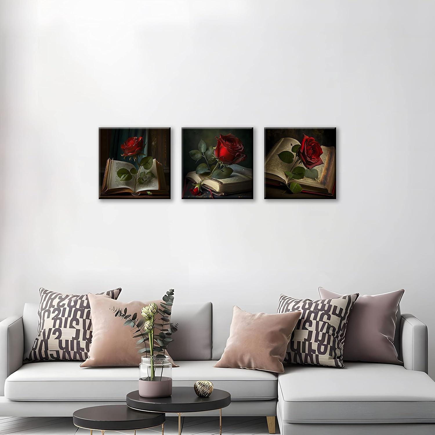 Vintage Beige Canvas Wall Art — 12" - View 4