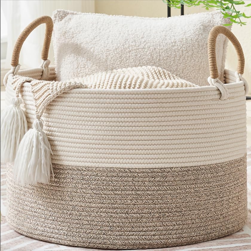 Boho Beige Throw Pillow — 20" — Beige Mix